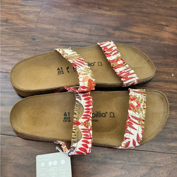 NWT Papillio Curaçao III Red and Beige Flower Sandals-Size 41 euro, US 10 - Picture 6 of 7